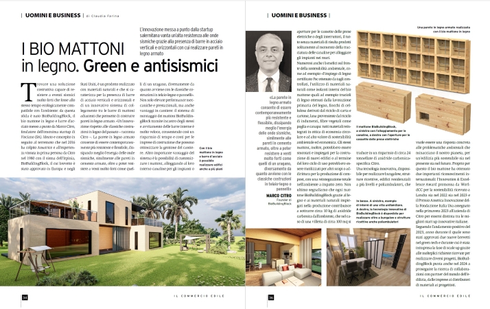 Uomini e Business: I Biomattoni in Legno. Green ed Antisismici 